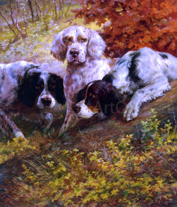 Edmond H Osthaus Three Setters on the Scent - Canvas Print