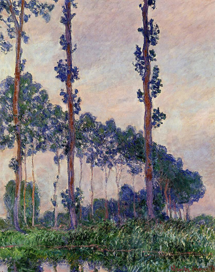 Claude Oscar Monet Three Trees in Grey Weather - Canvas Print
