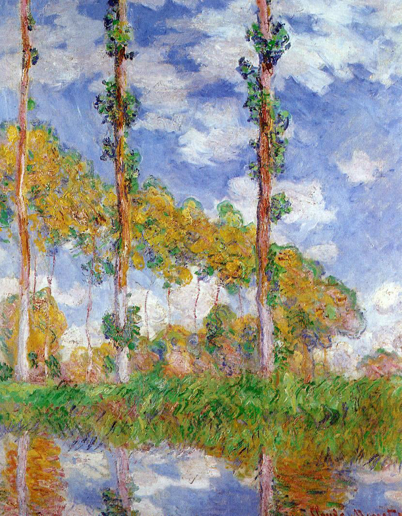 Claude Oscar Monet Three Trees in Summer - Canvas Print
