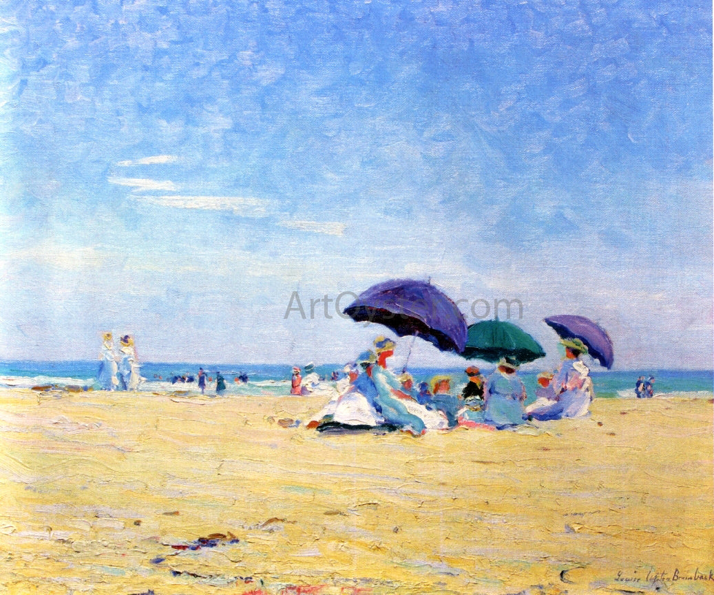 Louise Upton Brumback Three Umbrellas - Canvas Print