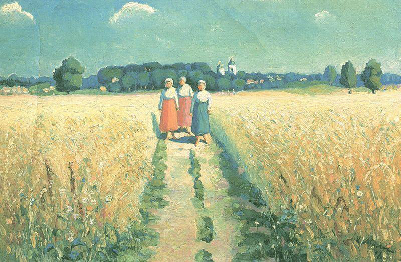 Kazimir Malevich Three Women on the Road - Canvas Print