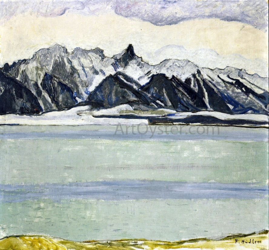 Ferdinand Hodler Thumersee with Stockhornkette in Winter - Canvas Print