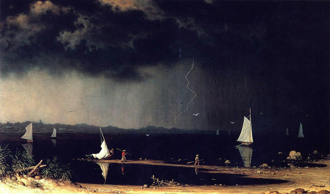Martin Johnson Heade Thunder Storm on Narragansett Bay - Canvas Print