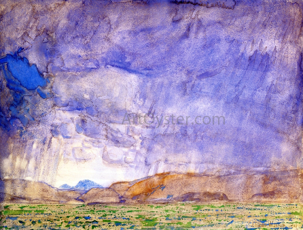 Frederick Childe Hassam Thunderstorm on the Oregon Trail - Canvas Print