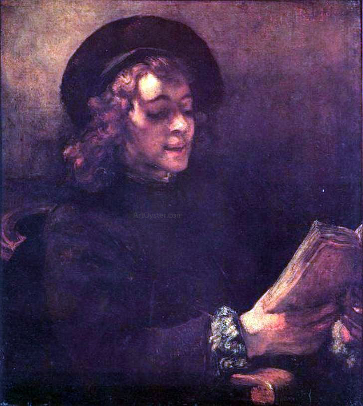 Rembrandt Van Rijn Titus Reading - Canvas Print