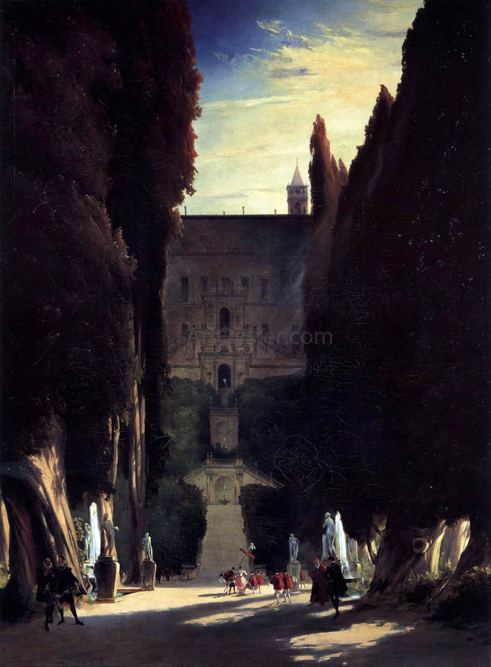 Carl Blechen Tivoli Gardens at the Villa d'Este - Canvas Print