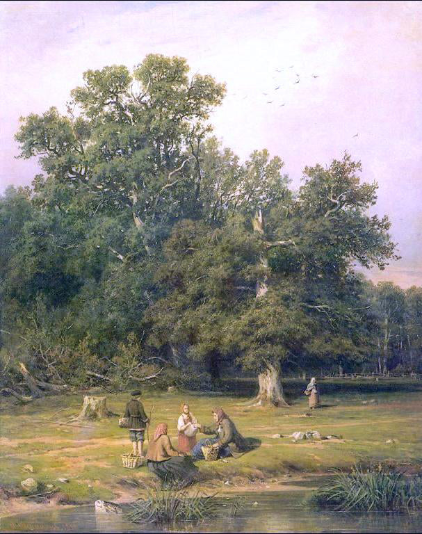 Ivan Ivanovich Shishkin To go for Mushrooms - Canvas Print