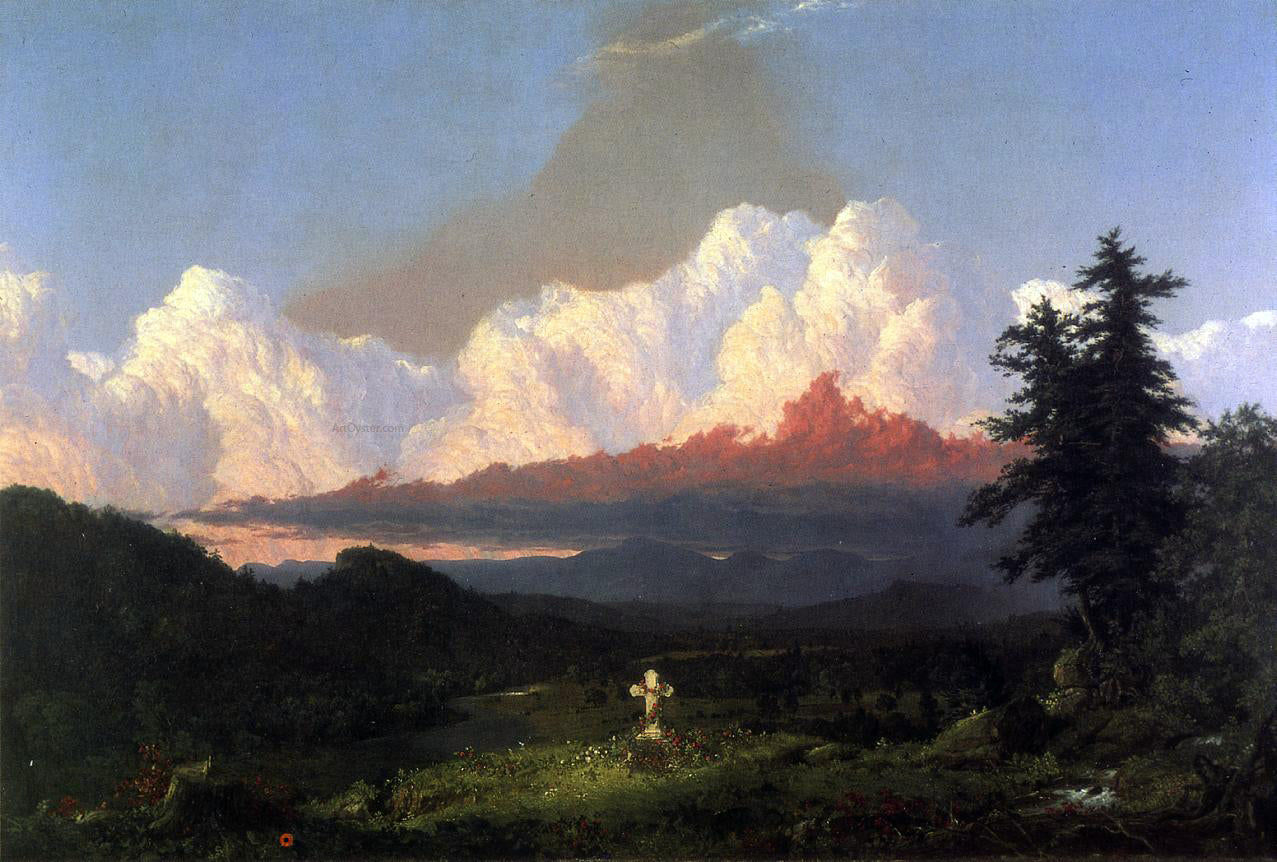 Frederic Edwin Church To the Memory of Cole - Canvas Print