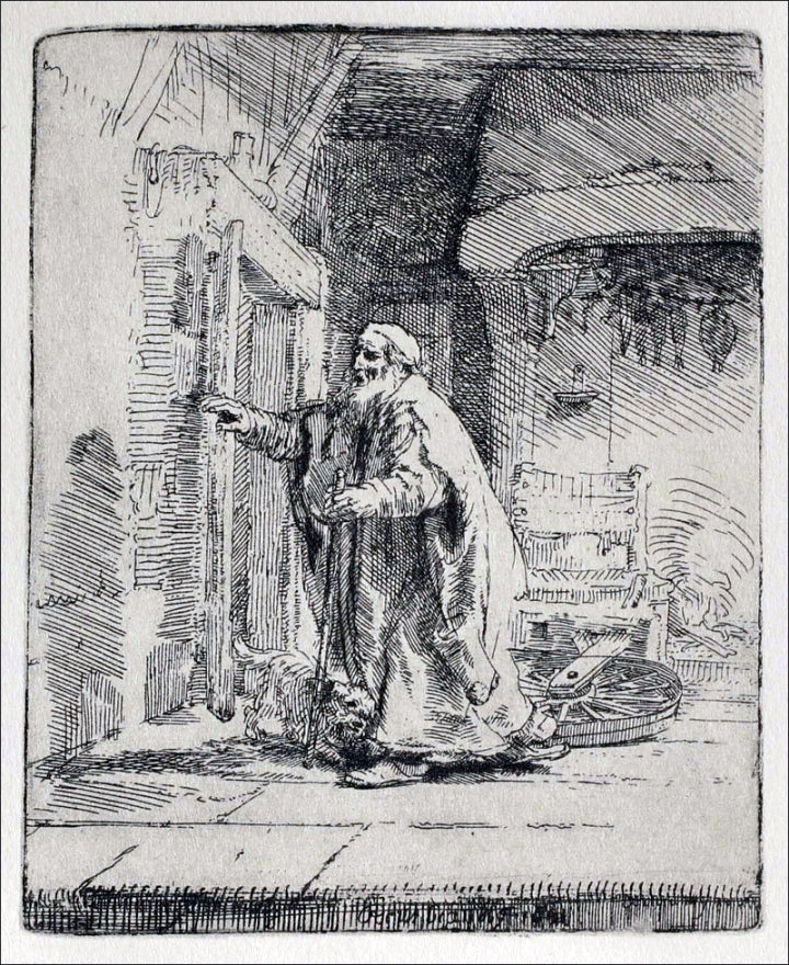Rembrandt Van Rijn Tobit Blind, with the Dog - Canvas Print