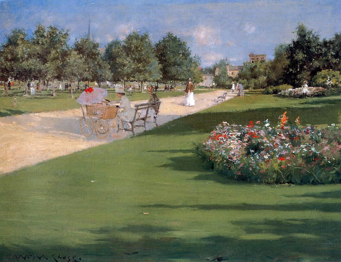 William Merritt Chase Tompkins Park, Brooklyn - Canvas Print