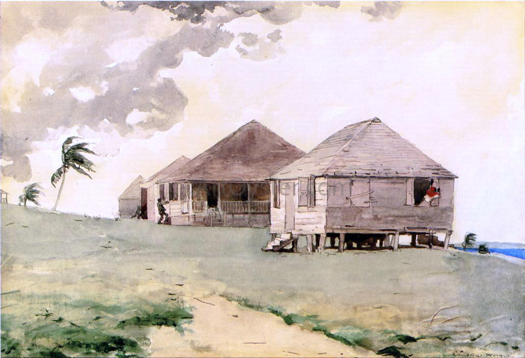 Winslow Homer Tornado, Bahamas - Canvas Print
