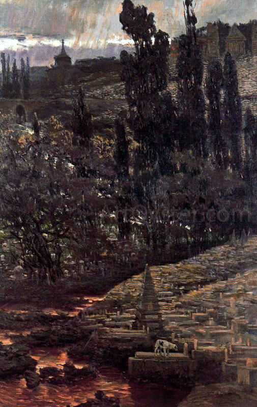 Antonio Munoz Degrain Torrente de Cedron. Palestina - Canvas Print
