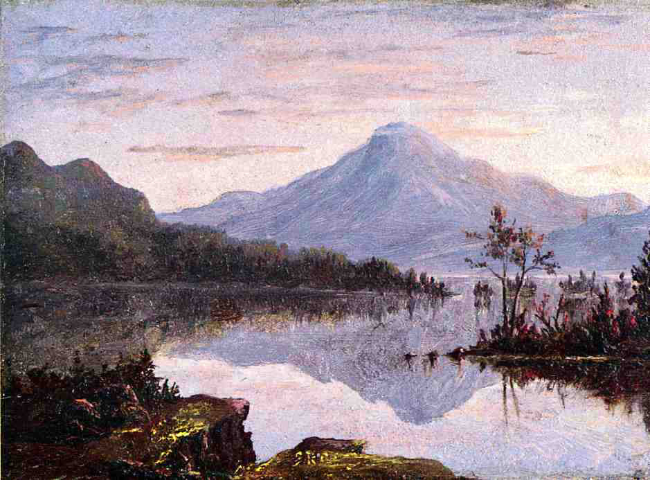 Sanford Robinson Gifford Toung Mountain, Lake George - Canvas Print