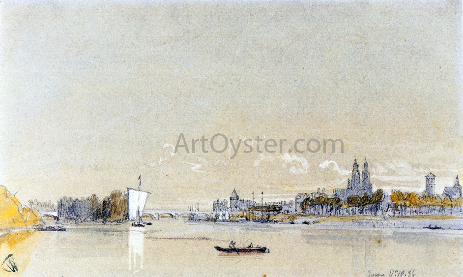 William Callow RWS Tours on the Loire - Canvas Print