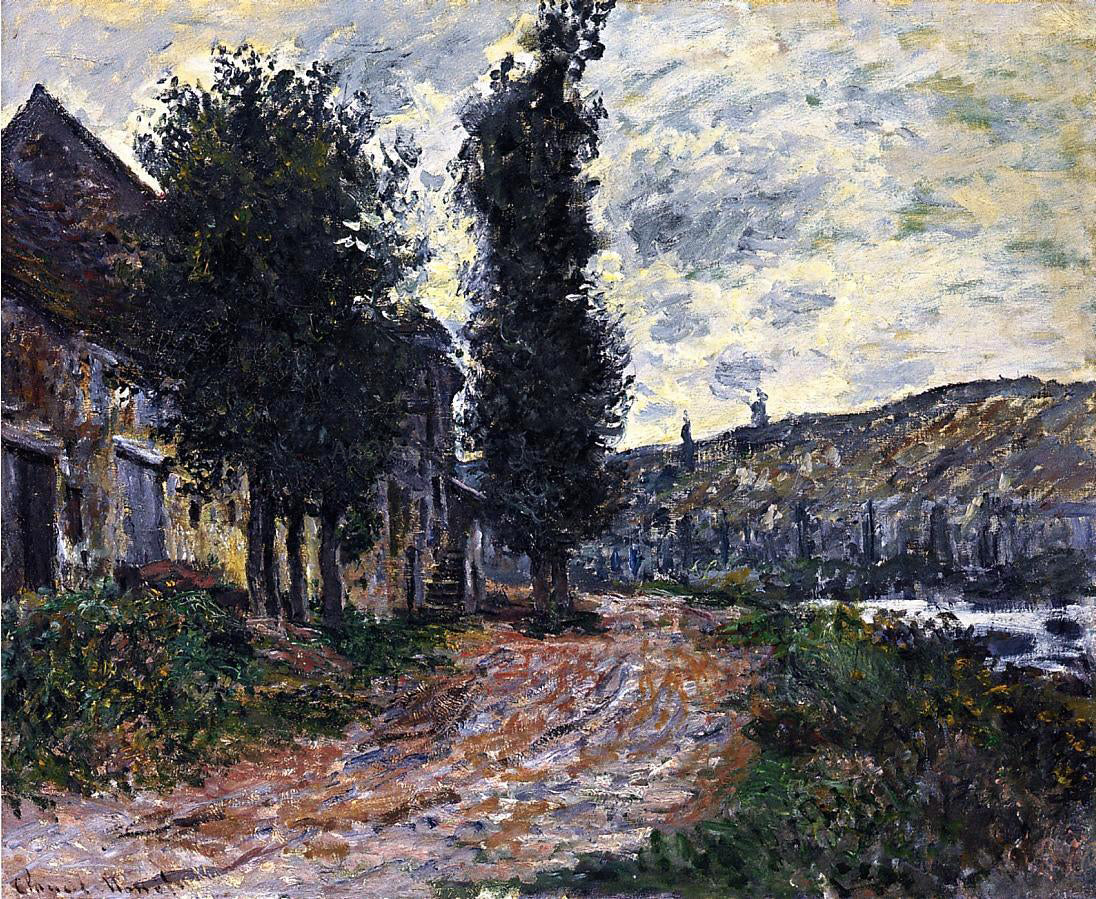 Claude Oscar Monet Tow Path at Lavacourt - Canvas Print