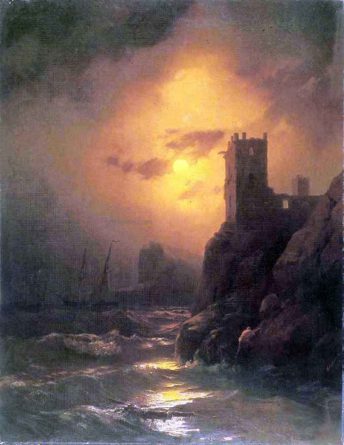 Ivan Constantinovich Aivazovsky Tower, Shipwreck - Canvas Print