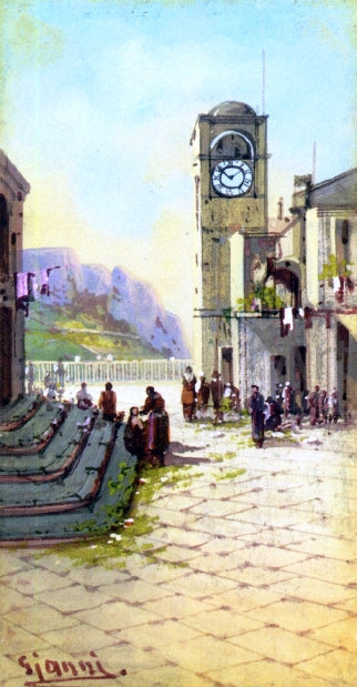 Girolamo Gianni Town Square, Capri - Canvas Print