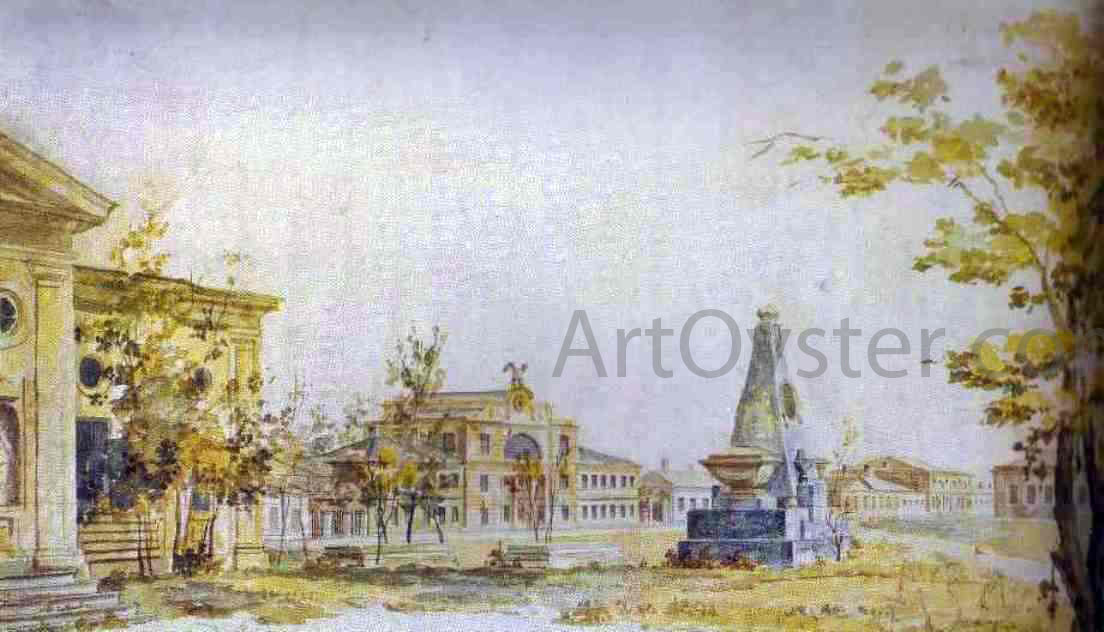 Fedor Yakovlevich Alekseev Town Square in Kherson - Canvas Print