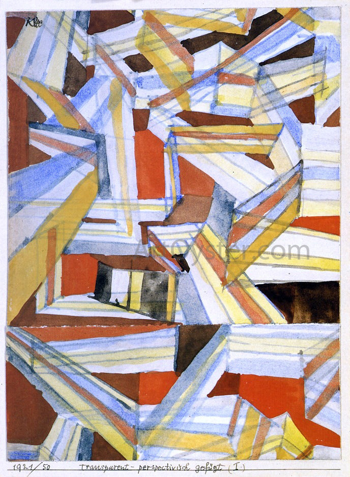 Paul Klee Transparent-Perspectivisch Gefugt - Canvas Print