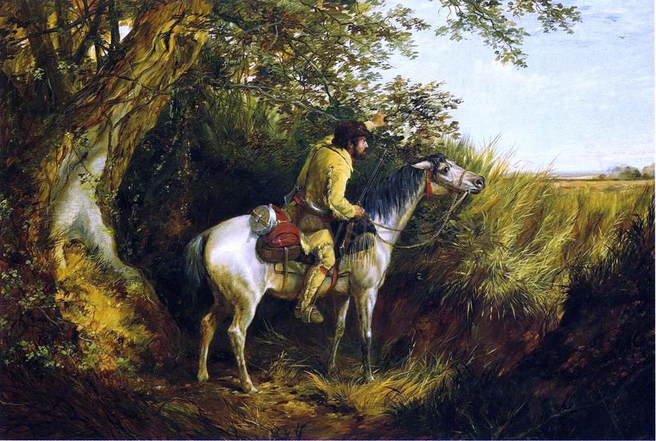 Arthur Fitzwilliam Tait Trapper Looking Out - Canvas Print