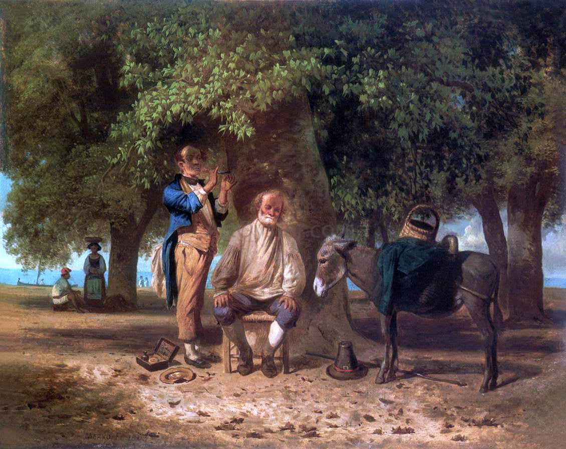 Ferenc Marko Travelling Barber - Canvas Print
