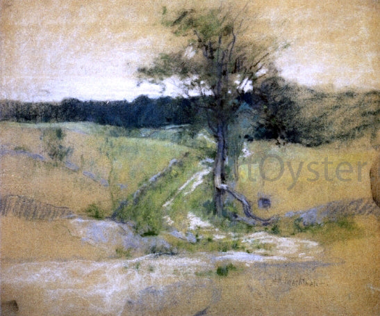 John Twachtman Tree by a Road - Canvas Print
