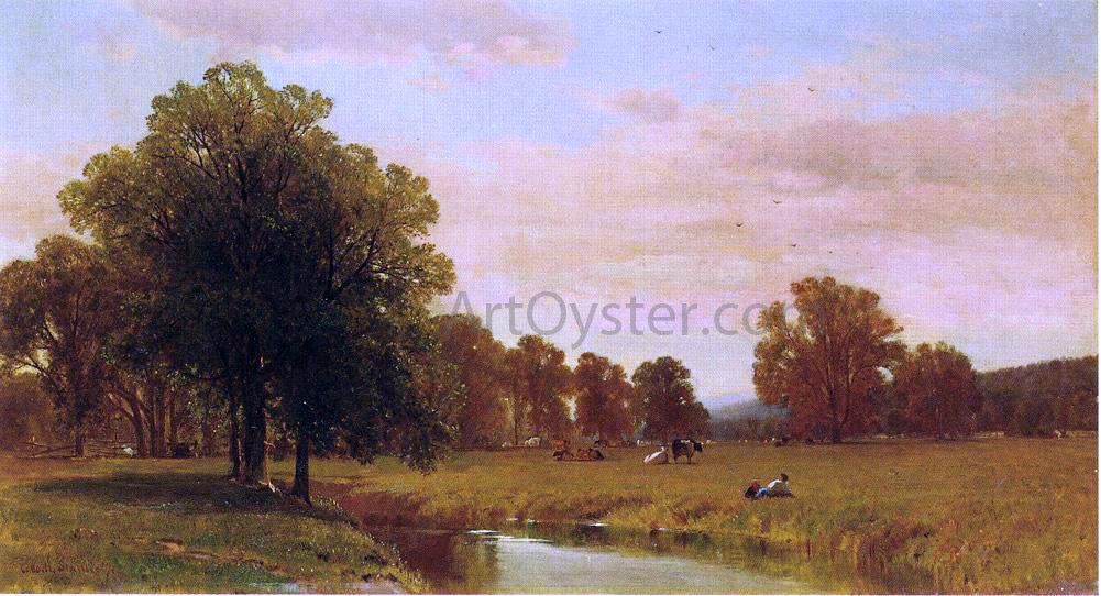 George Henry Smillie Trees and Meadows of Berkshire - Canvas Print