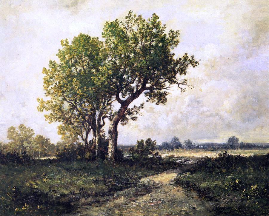 Leon Richet Trees in a Landscape - Canvas Print