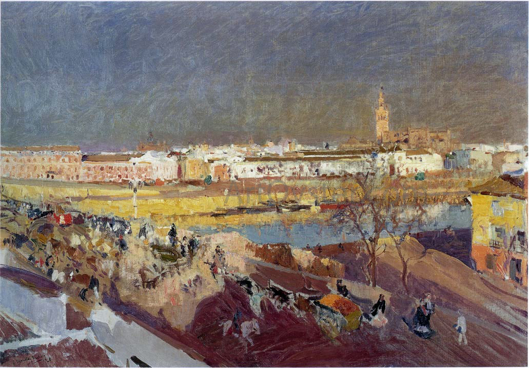 Joaquin Sorolla Y Bastida Triana Bridge, Seville - Canvas Print