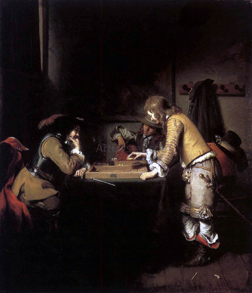 Gerbrand Van den Eeckhout Tric-Trac Players - Canvas Print
