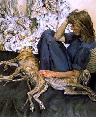 Lucian Freud Triple Portrait - Canvas Print