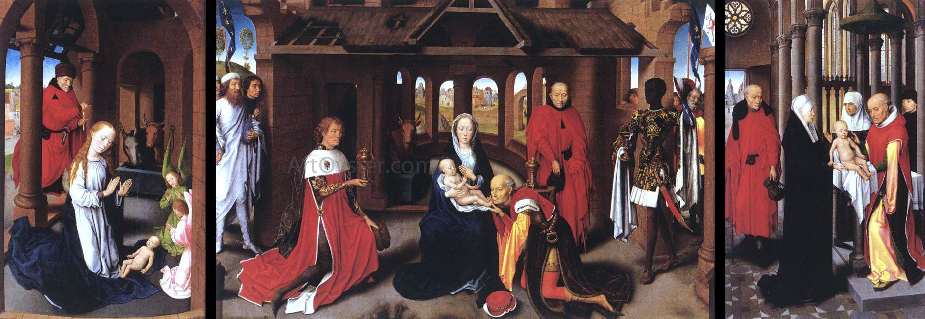 Hans Memling Triptych - Canvas Print