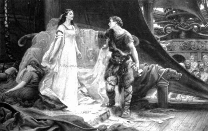 Herbert James Draper Tristan and Isolde - Canvas Print