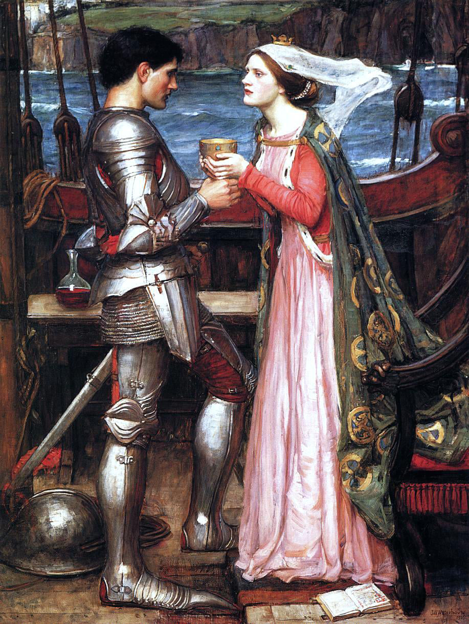 John William Waterhouse Tristram and Isolde - Canvas Print