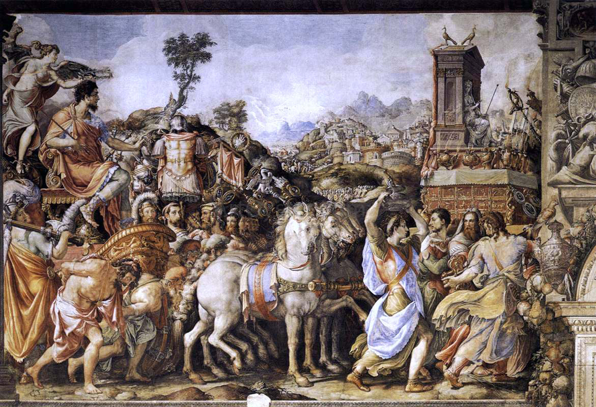 Cecchino Del Salviati Triumph of Furius Camillus - Canvas Print