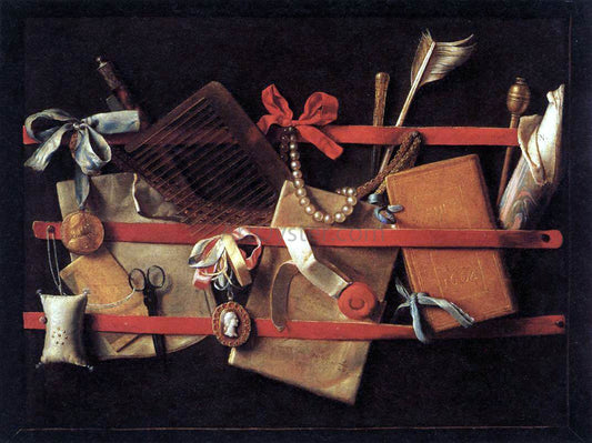 Samuel Van Hoogstraten Tromp-l'oeil Still-Life - Canvas Print