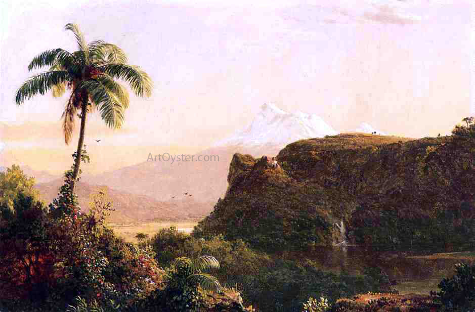 Frederic Edwin Church Tropical Landscape - Canvas Print
