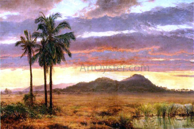 Louis Remy Mignot Tropical Landscape - Canvas Print