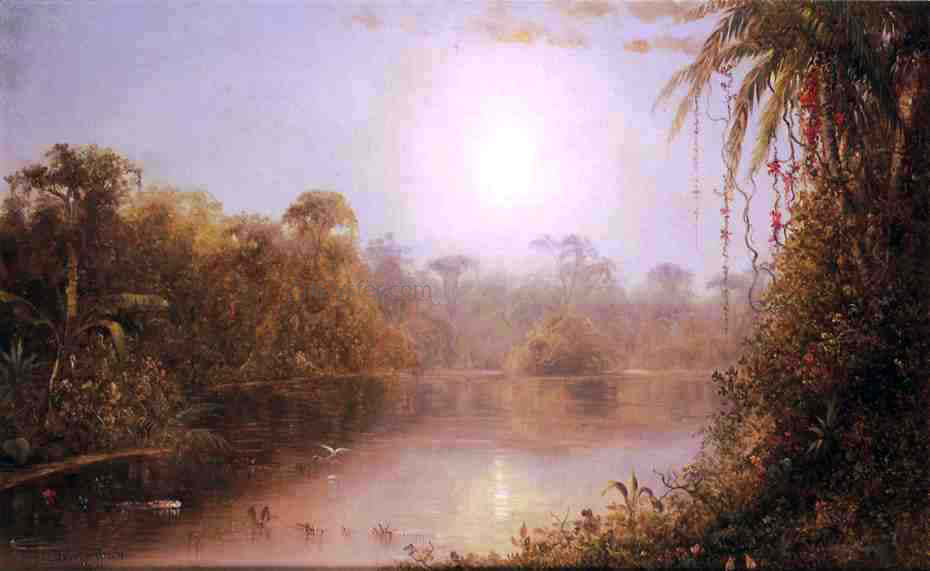 Norton Bush Tropical River Scene - Canvas Print