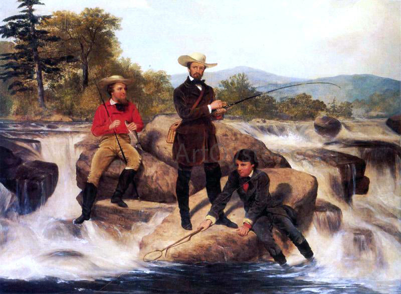 Junius Brutus Stearns Trout Fishing - Canvas Print