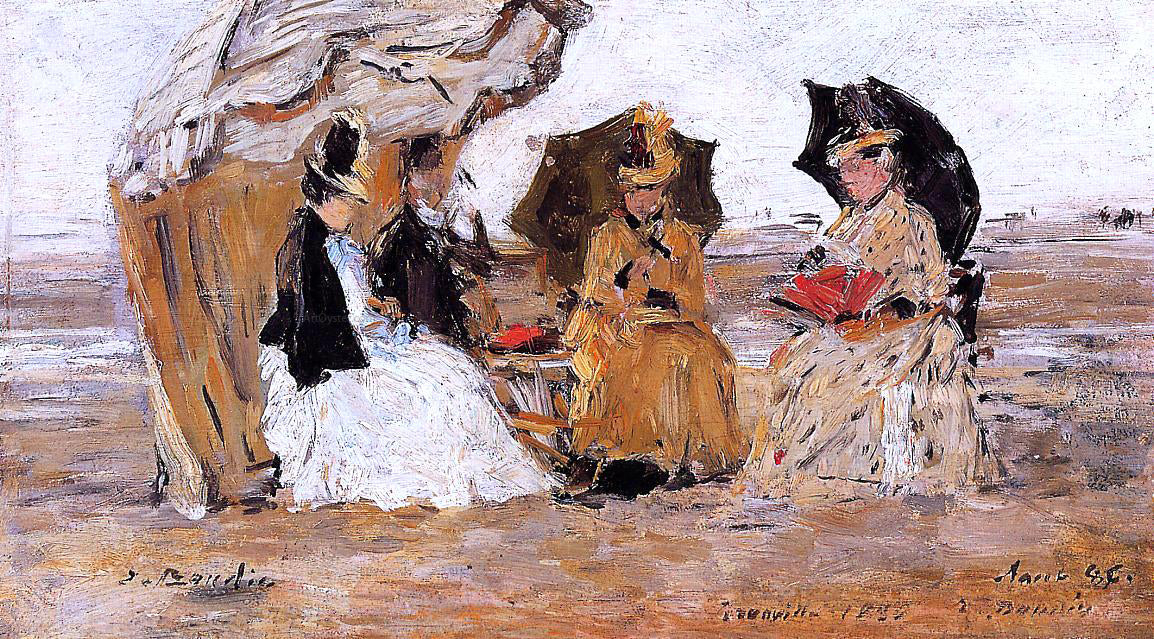 Eugene-Louis Boudin Trouville, Under a Tent - Canvas Print