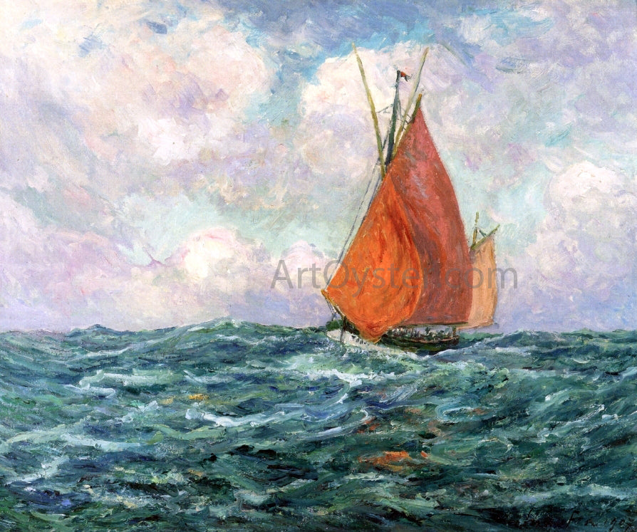 Maxime Maufra Tuna Boat at Sea - Canvas Print