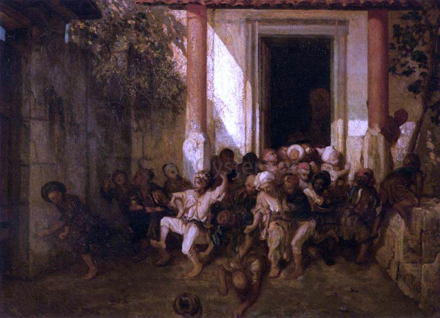 Alexandre Gabriel Decamps Turkish Boys Let out of School - Canvas Print
