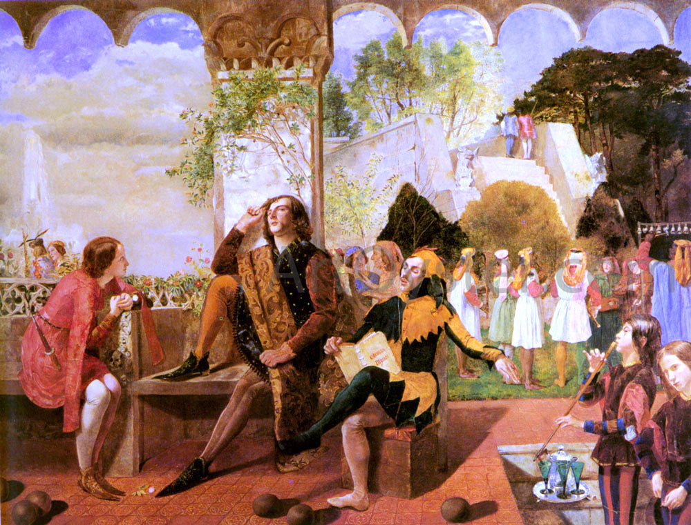 Walter Howell Deverell Twelfth Night, Act II, Scene IV - Canvas Print