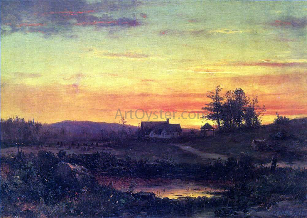 Thomas Worthington Whittredge Twilight Landscape - Canvas Print