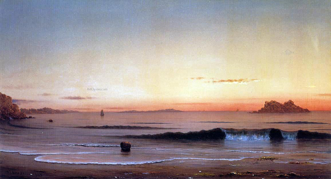 Martin Johnson Heade Twilight, Singing Beach - Canvas Print