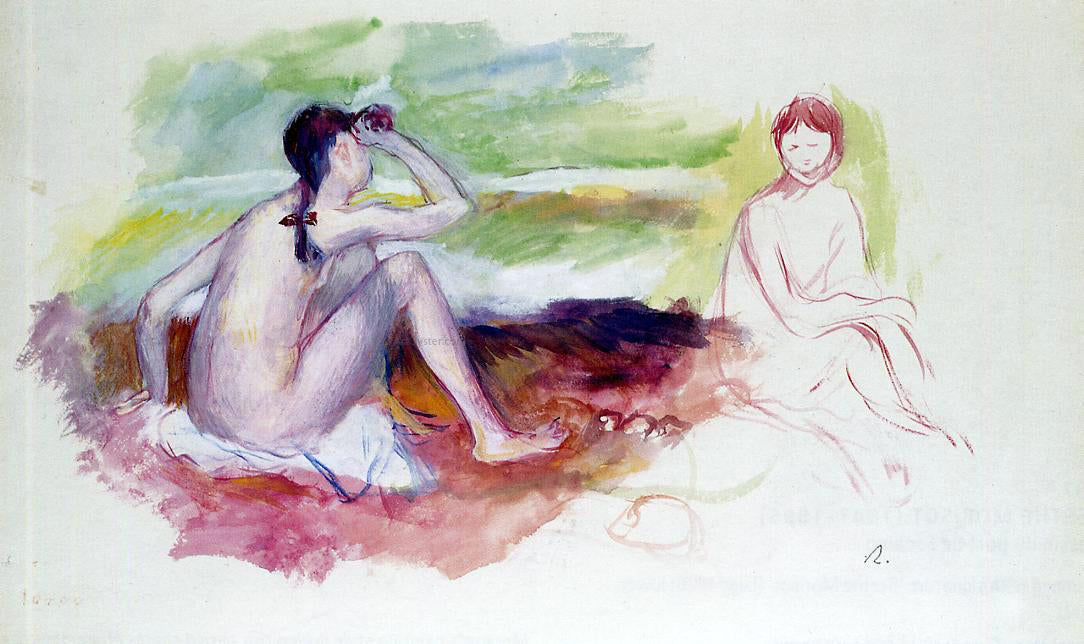 Pierre Auguste Renoir Two Bathers - Canvas Print
