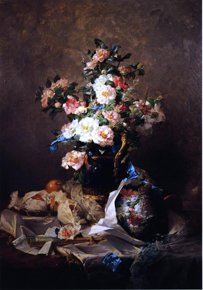 Georges Jeannin Two Bouquets - Canvas Print