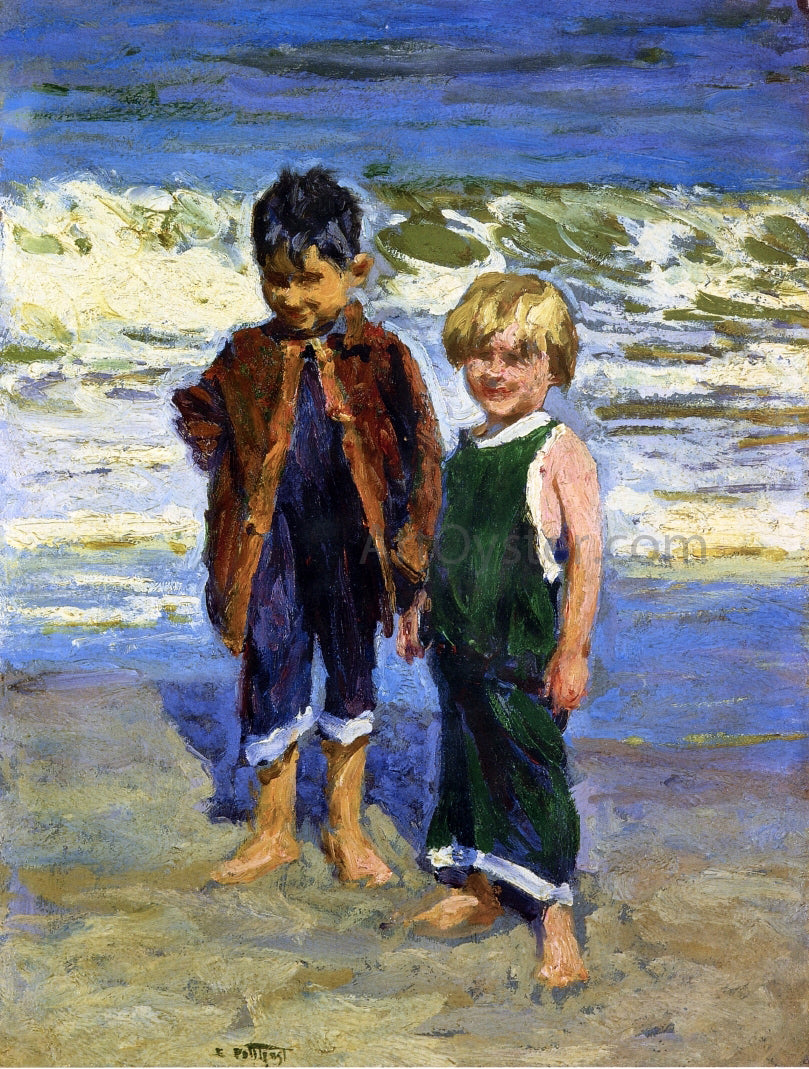 Edward Potthast Two Boys - Canvas Print
