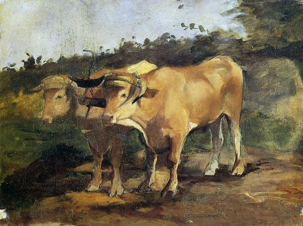 Henri De Toulouse-Lautrec Two Bulls Wearing a Yoke - Canvas Print